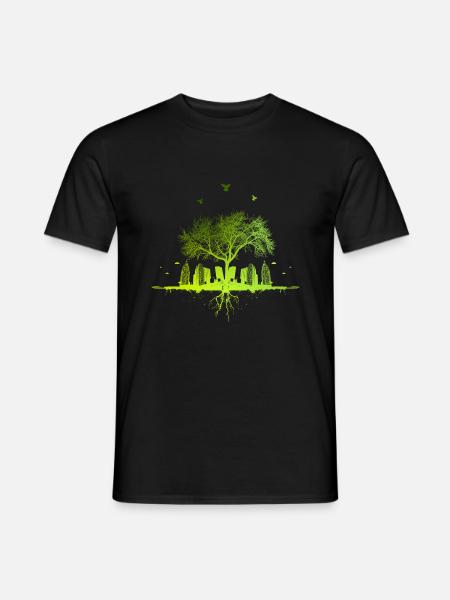 Green Tree - Natur Baum Stadt urban Geschenk - Männer T-Shirt - Schwarz