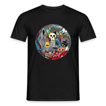 Halloween T-Shirt - Männer T-Shirt - Schwarz - Vorne - AI Model Male 178 light (178cm)