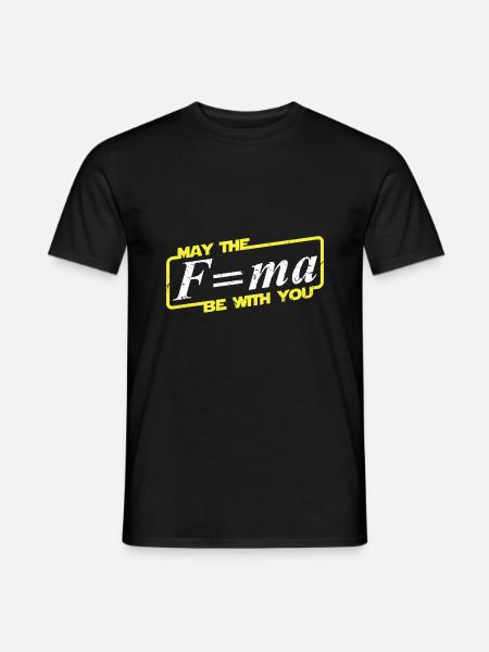 Mei de kracht is met u - science overhemd - Heren T-shirt - zwart