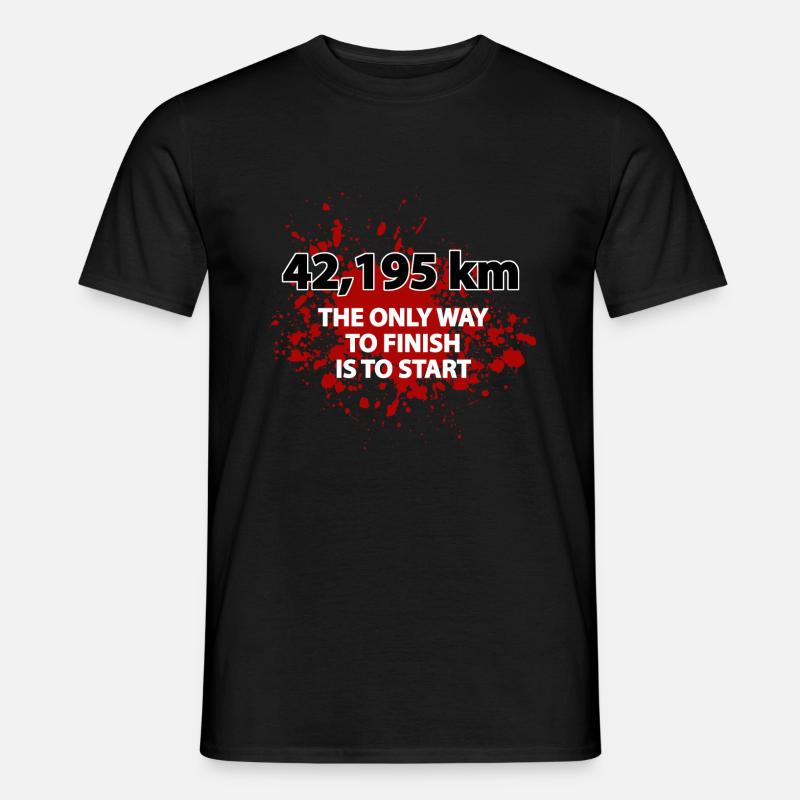 marathonläufer - Männer T-Shirt - Schwarz