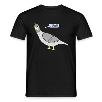 City pigeons GOUROU - T-shirt homme - noir - Devant - AI Model Male 178 light (178cm)