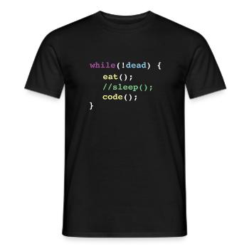 CODE CODING PROGRAMMING PROGRAMMER GIFT - Men's T-Shirt - black - Front - AI Model Male 178 light (178cm)