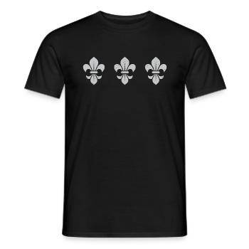Fleur de Lys / 3 - T-shirt homme - noir - Devant - AI Model Male 178 light (178cm)
