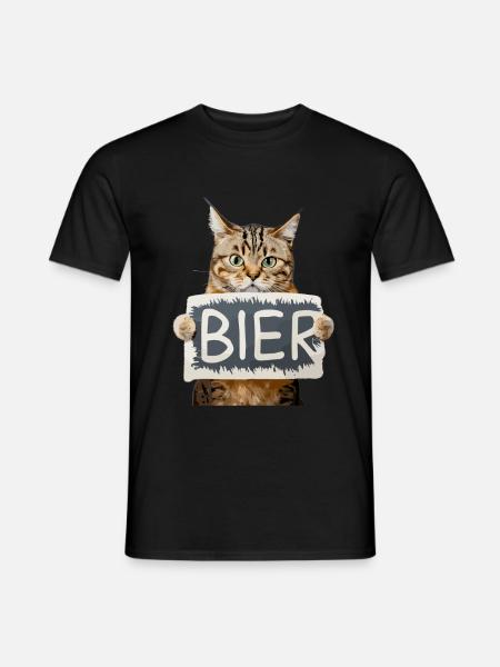Bier - Männer T-Shirt - Schwarz