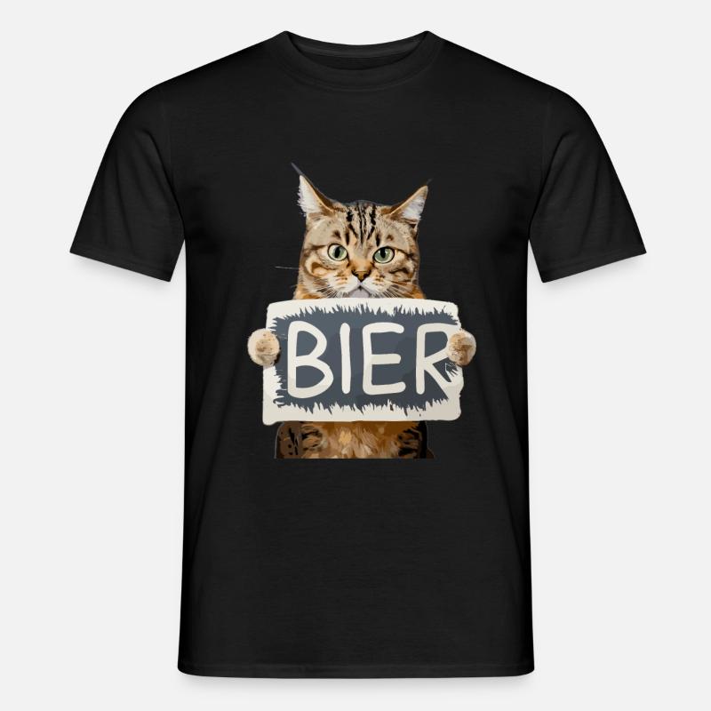 Bier - Männer T-Shirt - Schwarz