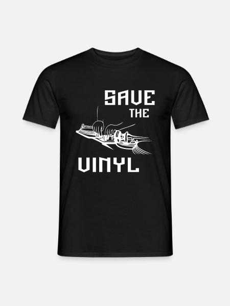 save the vinyl - Männer T-Shirt - Schwarz