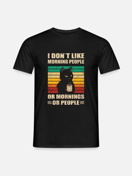Morgenmuffel I dont like morning people Vintage - Männer T-Shirt - Schwarz
