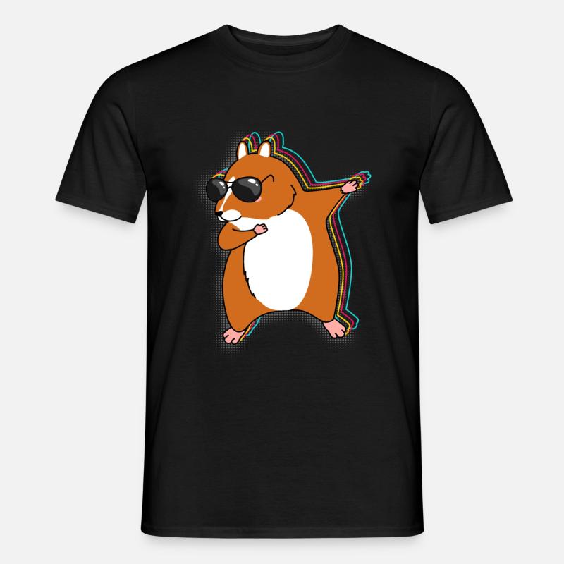 Hamster Dab - Männer T-Shirt - Schwarz