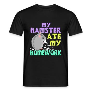 Manger des hamsters - T-shirt homme - noir - Devant - AI Model Male 178 light (178cm)