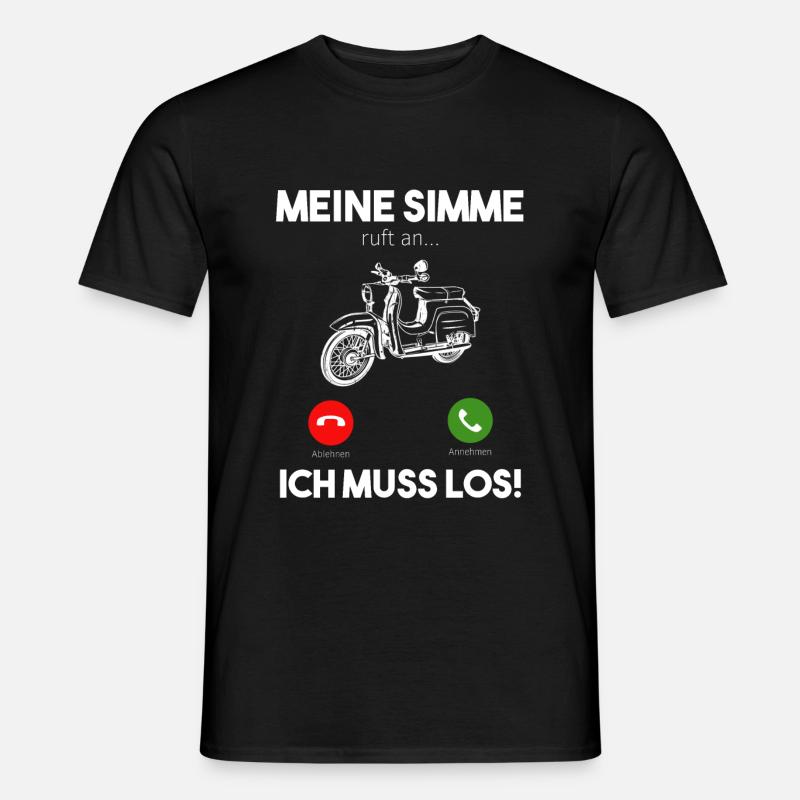 Simson KR51 Schwalbe Zweitakt DDR Moped Mofa - Männer T-Shirt - Schwarz