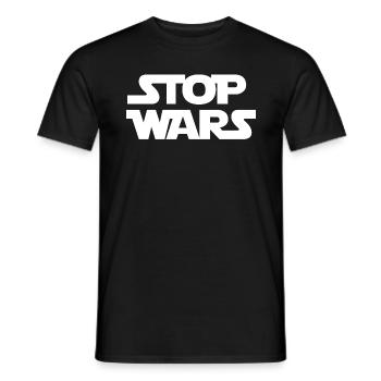 Stop Wars (blanc) - T-shirt homme - noir - Devant - AI Model Male 178 light (178cm)