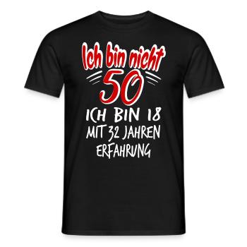 50e anniversaire cadeau drôle de sort 50 ans - T-shirt homme - noir - Devant - AI Model Male 178 light (178cm)