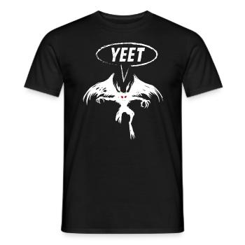 Mothman Yeet Funny Cryptid Gift - Men's T-Shirt - black - Front - AI Model Male 178 light (178cm)