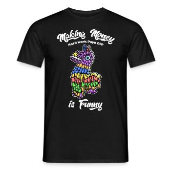 making money is funny by haka - Männer T-Shirt - Schwarz - Vorne - AI Model Male 178 light (178cm)