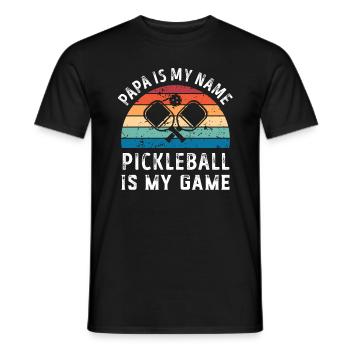 Papa est mon nom Pickleball est mon jeu Papa Pères - T-shirt homme - noir - Devant - AI Model Male 178 light (178cm)