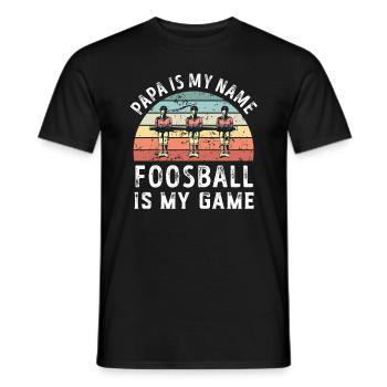 Papa est mon nom Foosball est mon jeu Papa Pères - T-shirt homme - noir - Devant - AI Model Male 178 light (178cm)