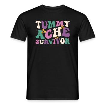 Tummy Ache Survivor Vintage - Men's T-Shirt - black - Front - AI Model Male 178 light (178cm)