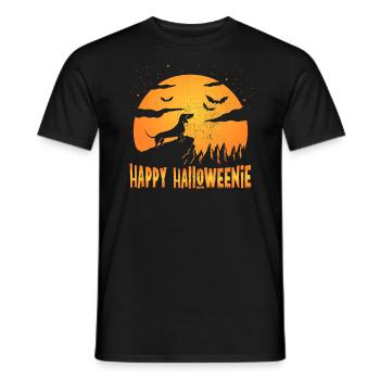 Happy Halloweiner Halloween Dachshund Weiner Dog - Men's T-Shirt - black - Front - AI Model Male 178 light (178cm)