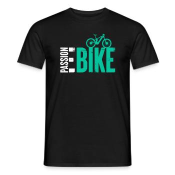 Passion Ebike Electric Bike Enthusiast - Men's T-Shirt - black - Front - AI Model Male 178 light (178cm)