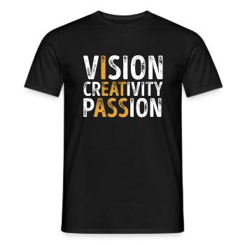 Funny Vision Creativity Passion Adult Humor - Men's T-Shirt - black - Front - AI Model Male 178 light (178cm)