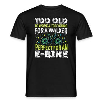 Perfect for an Ebike Funny Electric Bicycle Gift - Men's T-Shirt - black - Front - AI Model Male 178 light (178cm)