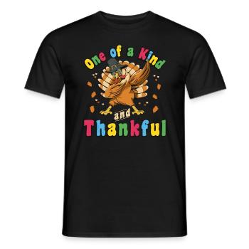 Une dinde pour l’autisme unique en son genre et reconnaissante - T-shirt homme - noir - Devant - AI Model Male 178 light (178cm)