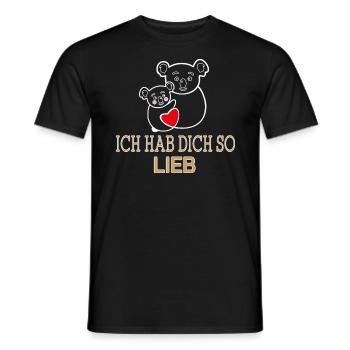 Mama Bär mit Herz - Männer T-Shirt - Schwarz - Vorne - AI Model Male 178 light (178cm)