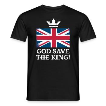 God Save the King Charles III Krönung 2023 - Männer T-Shirt - Schwarz - Vorne - AI Model Male 178 light (178cm)