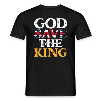 King Charles III God Save the King Charles the - Men's T-Shirt - black - Front - AI Model Male 178 light (178cm)