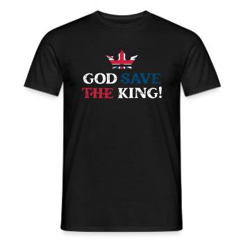 God Save The King Charles 2023 Krönung - Männer T-Shirt - Schwarz - Vorne - AI Model Male 178 light (178cm)