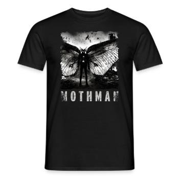 Mothman Distressed Creepy Sighting Photo Cryptid - Men's T-Shirt - black - Front - AI Model Male 178 light (178cm)