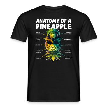 Anatomie d’un ananas à l’envers Ananas - T-shirt homme - noir - Devant - AI Model Male 178 light (178cm)