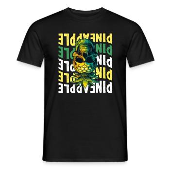 Upside Down Pineapple - Men's T-Shirt - black - Front - AI Model Male 178 light (178cm)
