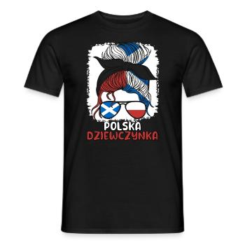 Polska dziewczyna Polnisches Mädchen Polen Schottland - Männer T-Shirt - Schwarz - Vorne - AI Model Male 178 light (178cm)