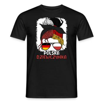 Polska dziewczyna Halbdeutsches polnisches Mädchen Polen - Männer T-Shirt - Schwarz - Vorne - AI Model Male 178 light (178cm)
