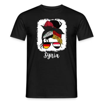 Moitié Allemand Moitié Fille Syrienne Allemagne Syrie - T-shirt homme - noir - Devant - AI Model Male 178 light (178cm)