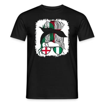 Moitié Anglaise Moitié Nigériane Fille Nigeria Angleterre - T-shirt homme - noir - Devant - AI Model Male 178 light (178cm)