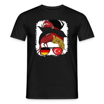 Moitié Allemand Moitié Turc Fille Allemagne Turquie - T-shirt homme - noir - Devant - AI Model Male 178 light (178cm)