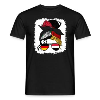 Moitié allemande, moitié syrienne, Allemagne, Syrie - T-shirt homme - noir - Devant - AI Model Male 178 light (178cm)