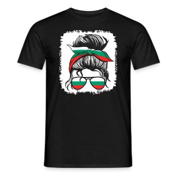 Bulgarien Bulgarische Flagge Mädchen Bulgarische Mädchen Kinder - Männer T-Shirt - Schwarz - Vorne - AI Model Male 178 light (178cm)