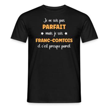 Franc Comtois - T-shirt homme - noir - Devant - AI Model Male 178 light (178cm)