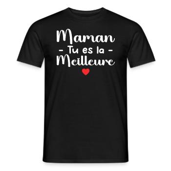 Mom, you're the best - Men's T-Shirt - black - Front - AI Model Male 178 light (178cm)