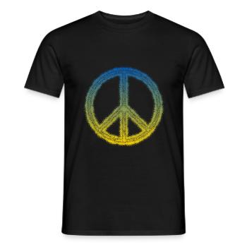 Cadeau paix et liberté pour l’Ukraine - T-shirt homme - noir - Devant - AI Model Male 178 light (178cm)
