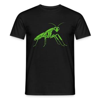 Gottesanbeterin - Männer T-Shirt - Schwarz - Vorne - AI Model Male 178 light (178cm)