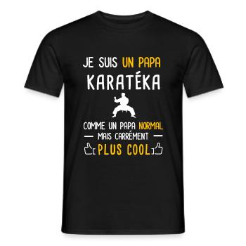 je suis un papa karatéka cadeau père karaté - T-shirt homme - noir - Devant - AI Model Male 178 light (178cm)