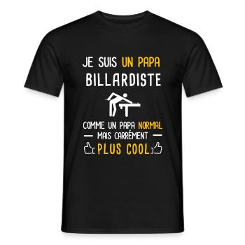 je suis un papa billardiste cadeau père billard - T-shirt homme - noir - Devant - AI Model Male 178 light (178cm)