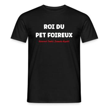 Roi du pet foireux - T-shirt homme - noir - Devant - AI Model Male 178 light (178cm)