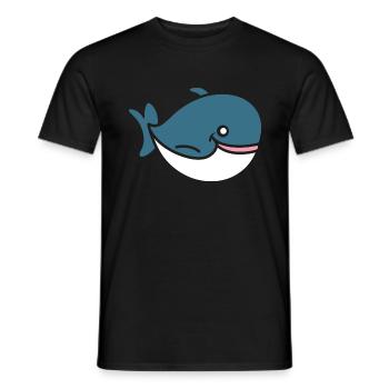 Baby Whale - Men's T-Shirt - black - Front - AI Model Male 178 light (178cm)