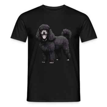 Caniche chien animal - T-shirt homme - noir - Devant - AI Model Male 178 light (178cm)