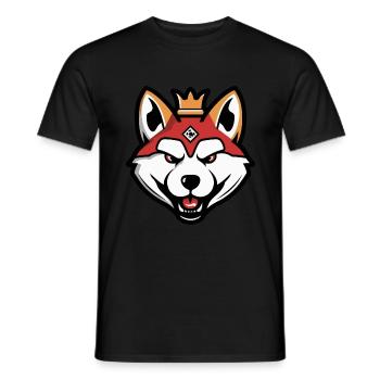 Akita Hund Krone - Männer T-Shirt - Schwarz - Vorne - AI Model Male 178 light (178cm)
